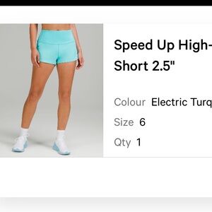 high rise lululemon speed up shorts